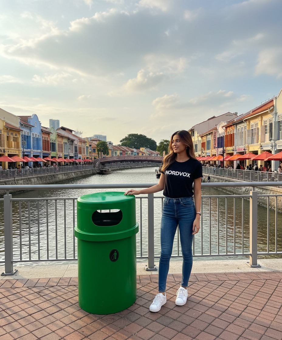 Street litter bin, waste bin NORDVOX